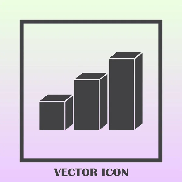 Graph Icon in trendy flat style. Chart bar symbol for your web site design, logo, app, UI. Vector illustration, EPS10. — Stock Vector