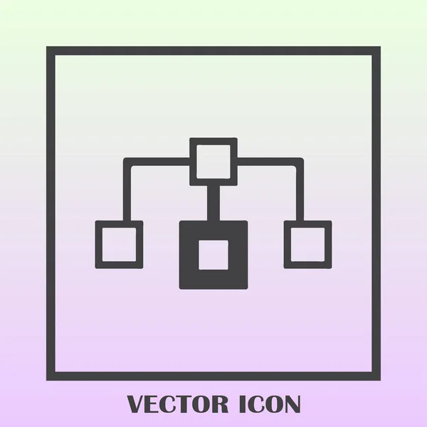 Flödesschema-ikonen vektor. — Stock vektor