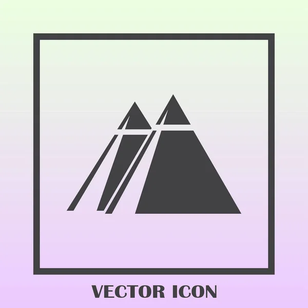 Pirámide vector web icono — Vector de stock