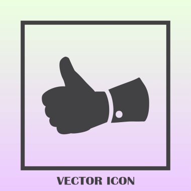 Simge, düz simge vektör çizim vektör başparmak.