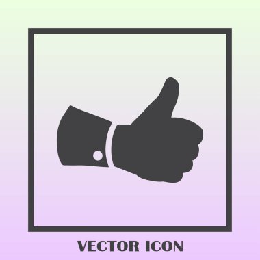 Simge, düz simge vektör çizim vektör başparmak.