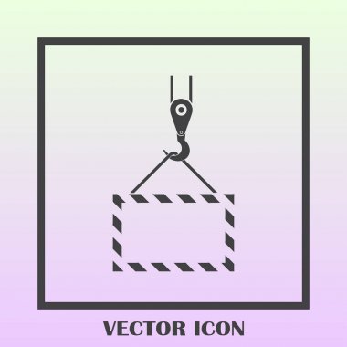 ekibimizi vinç kanca, kaldırma çalışmaları, tesisat işleri, Bina, tamamen düzenlenebilir vektör görüntü