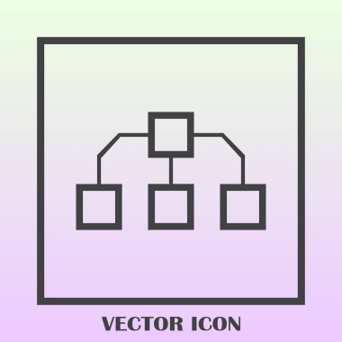 Akış şeması simge vektör.