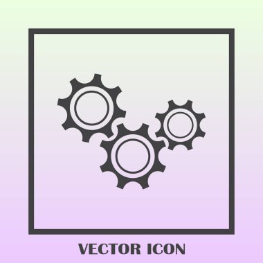 antika arka plan vektör sanat ile dişli simgesini