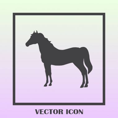 Koşan bir atın vektör silueti