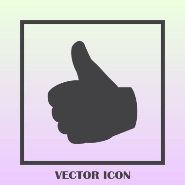 Simge, düz simge vektör çizim vektör başparmak.