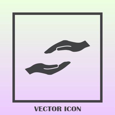 eller simge vektör, düz tasarım en iyi vektör simgesi