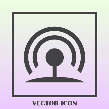 WiFi simge vektör, kablosuz Internet işareti, düz stil grafik ve web tasarımı için