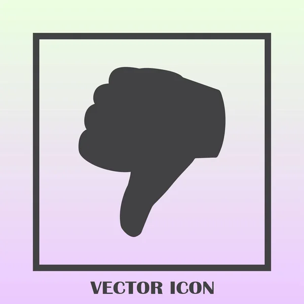 Vector pulgar hacia arriba icono, Icono plano vector ilustración . — Vector de stock