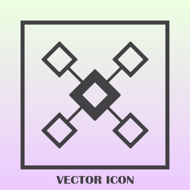 Akış şeması simge vektör.