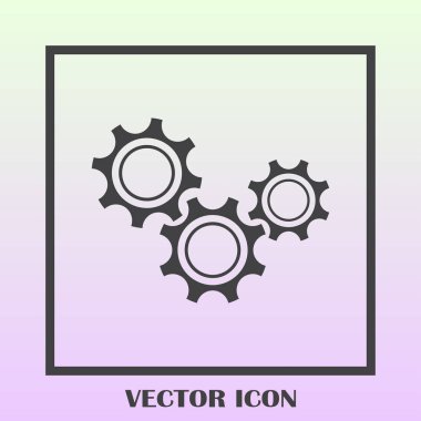 antika arka plan vektör sanat ile dişli simgesini