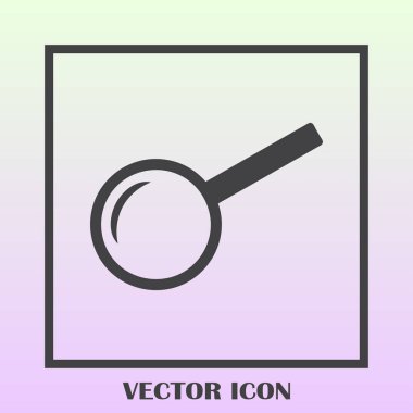 Büyüteç camı. Arama simgesi. Vektör çizim.