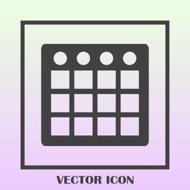 Takvim izole düz Web telefon simgesini