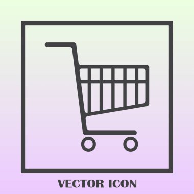 Alışveriş sepeti ikonu. vektör illüstrasyonu