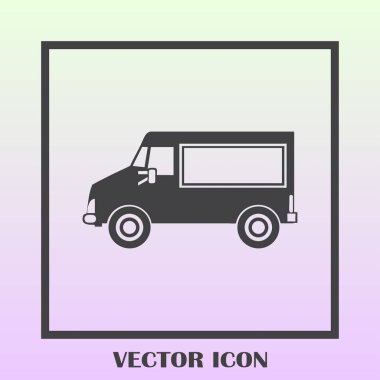 Araba simge vektör. Vektör çizim.