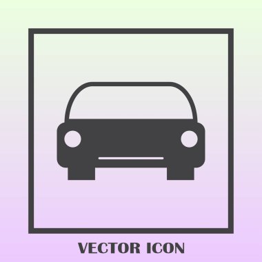 Araba simge vektör. Vektör çizim.