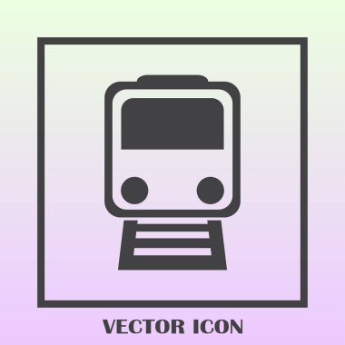 Tren simge vektör düz tasarımı