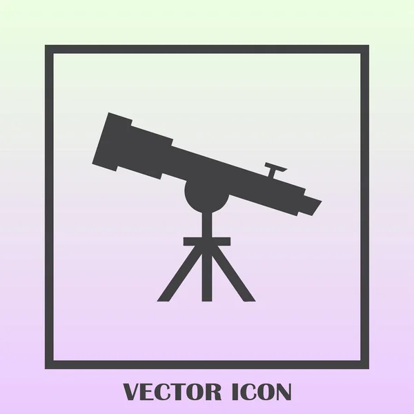 Ícone de vetor web telescópio — Vetor de Stock