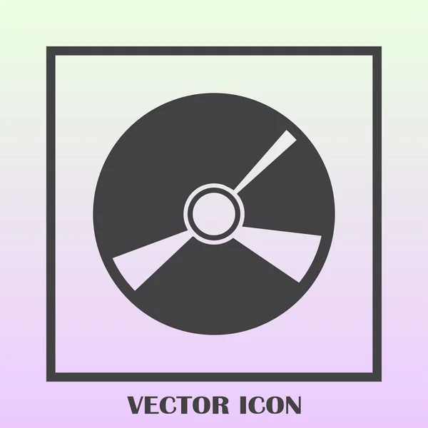 Cd Symbol flacher Vektor — Stockvektor