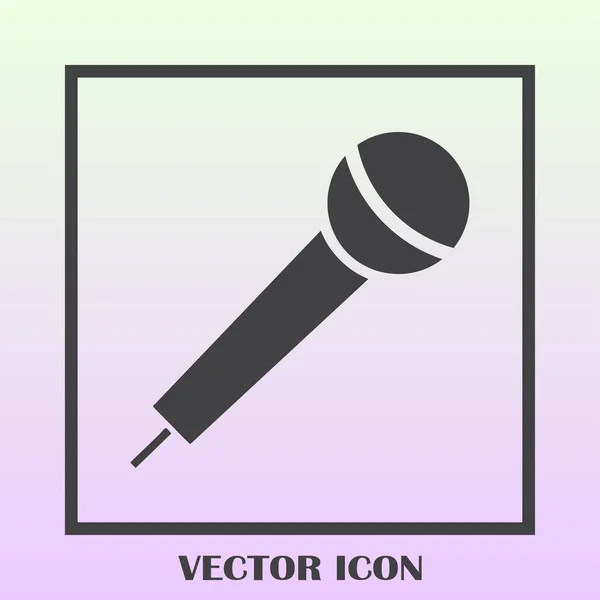 Vetor de ícone de microfone, Gravador de voz, Entrevista, karaoke — Vetor de Stock