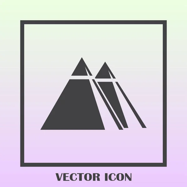 Pyramidenvektorwebsymbol — Stockvektor