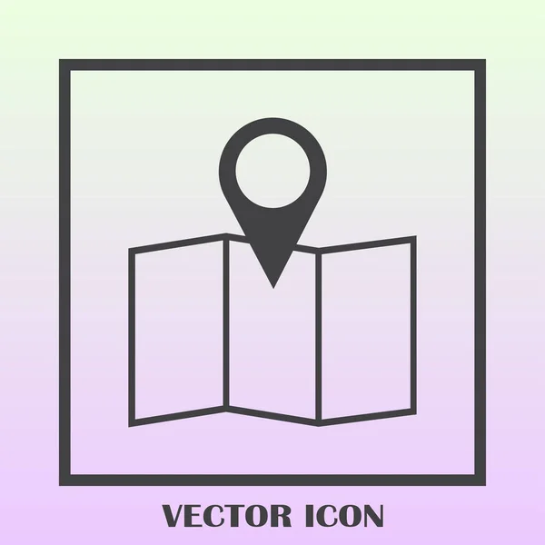 Mapa ícone ponteiro plana. Vetor Eps 10 — Vetor de Stock