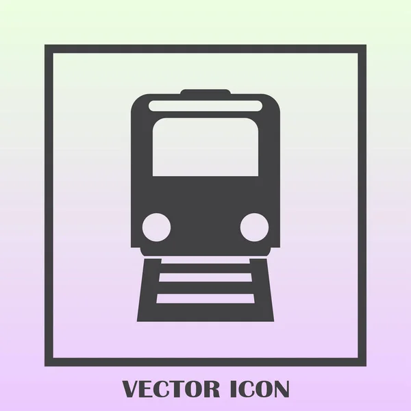 Векторная плоская конструкция иконок поезда — стоковый вектор