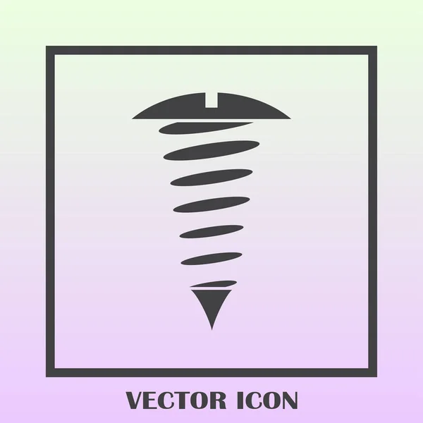 Icono de tornillo. Uno de los iconos web establecidos — Vector de stock