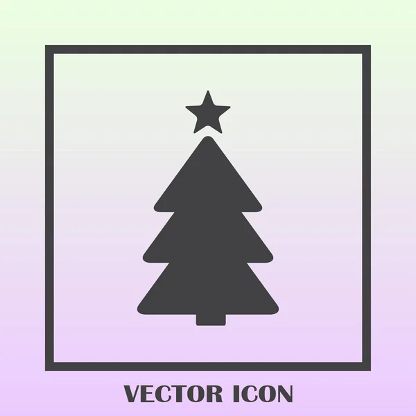 Simple vector christmas tree original new year card — Stock Vector