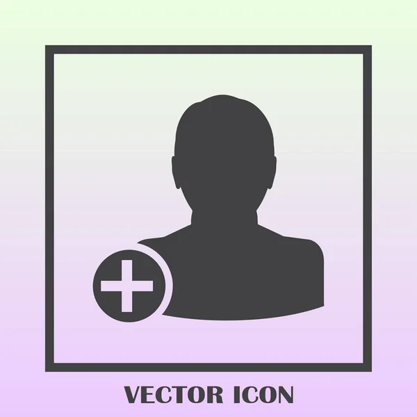 Aggiungi icona vettoriale amico — Vettoriale Stock
