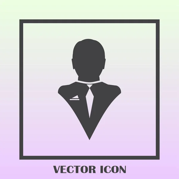 Empresário vetor web ícone — Vetor de Stock