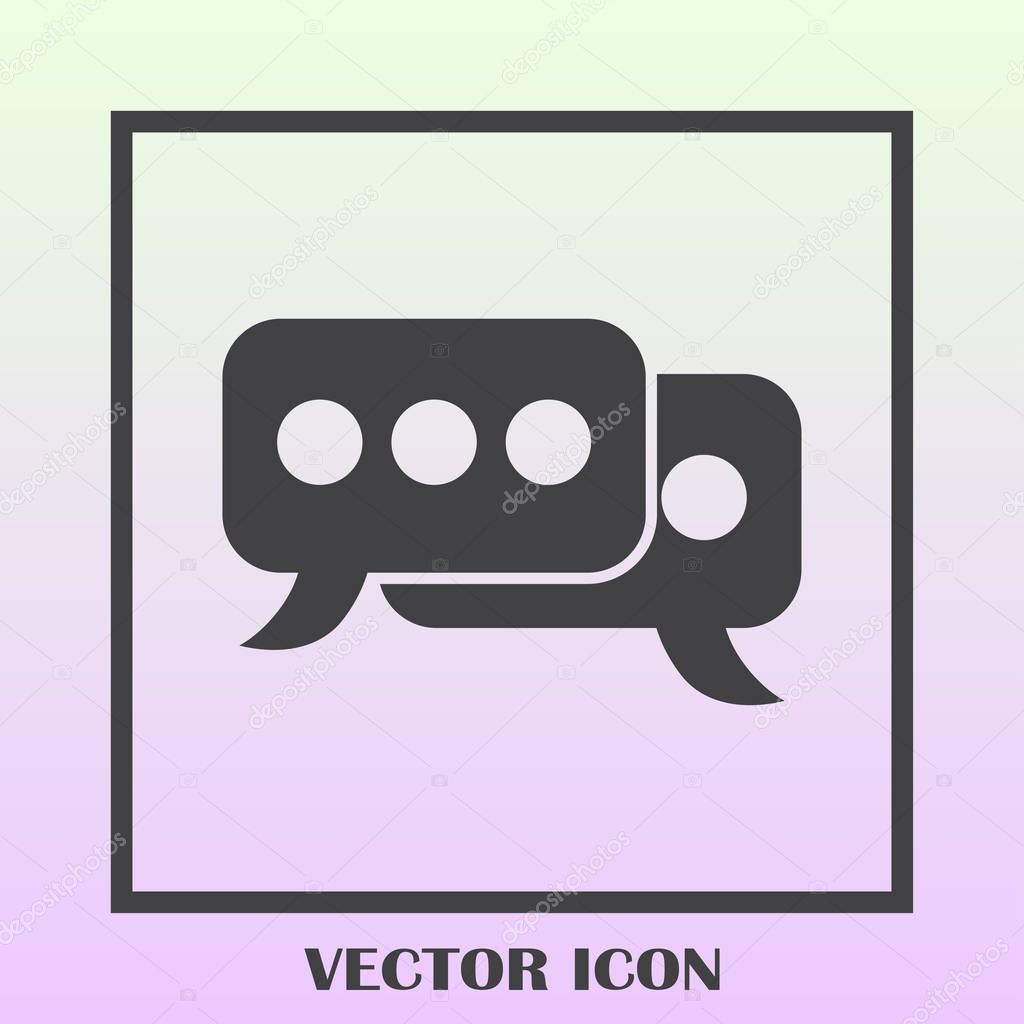 Chat Icon in trendy flat style isolated on a background. Speech bubble symbol for your web site design