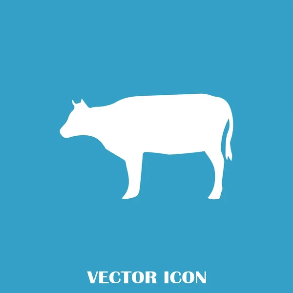 Vache Silhouette icône vectorielle — Image vectorielle