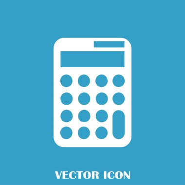 Hesap makinesi simgesi, vektör illüstrasyonu. düz tasarım biçimi.