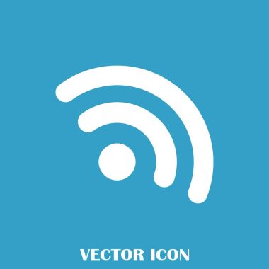 WiFi simge vektör, kablosuz Internet işareti, düz stil grafik ve web tasarımı için