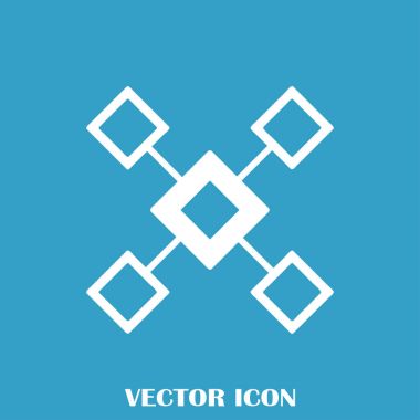 Akış şeması simge vektör.