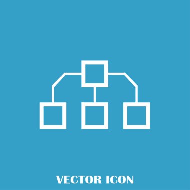 Akış şeması simge vektör.