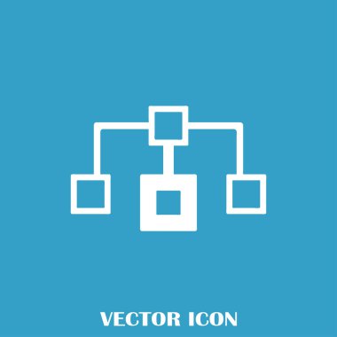 Akış şeması simge vektör.