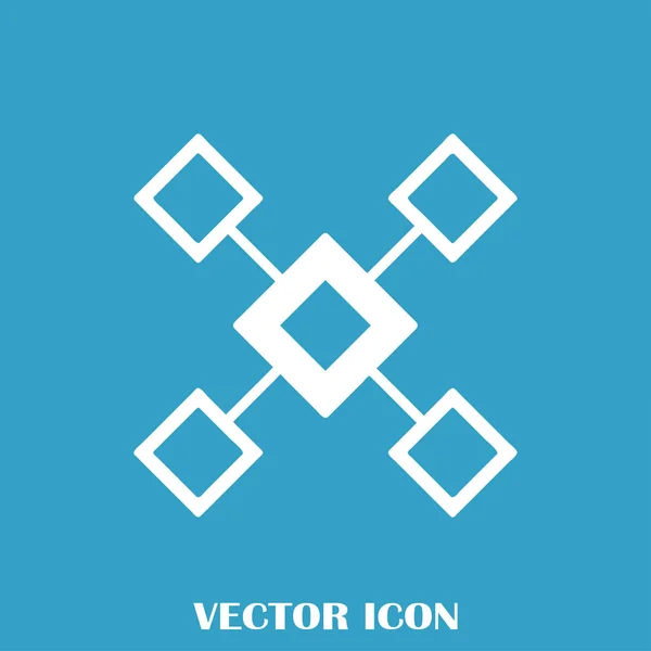 Diagrama de flujo Icono Vector . — Vector de stock