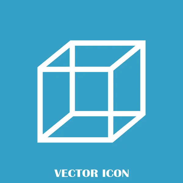 Icône vectorielle cube isométrique. Panneau carré 3D. Symbole boîte — Image vectorielle