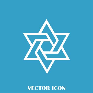 Davut'un yıldızı. Simge vektör
