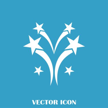 Havai fişek satırı simgesi, anahat vektör işareti