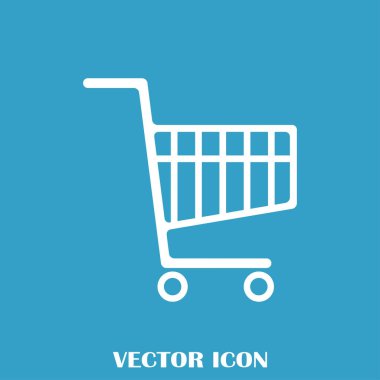 Alışveriş sepeti ikonu. vektör illüstrasyonu