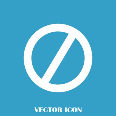 Hiçbir işaret düz simgesi