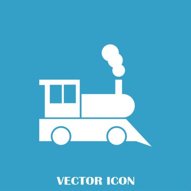 Buharlı lokomotif. Eski demiryolu web simgesi