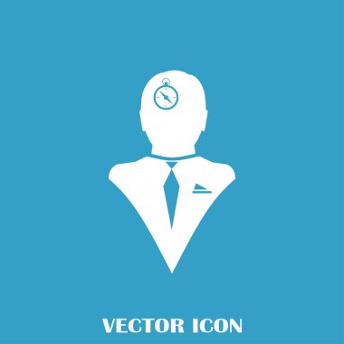 Siluet vektör çizim pusula gül işaretiyle insan kafasından