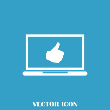 Simge, düz simge vektör çizim vektör başparmak.