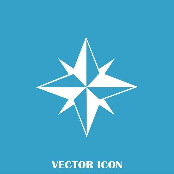 Brújula Icono plano Vector — Vector de stock