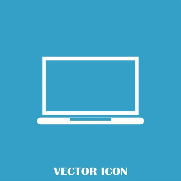 Ícone de laptop em estilo moderno plana. Símbolo do computador para o design do seu site, logotipo, aplicativo, UI. Ilustração vetorial, EPS10 . — Vetor de Stock