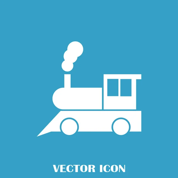 A locomotiva a vapor. Ícone da web ferroviário velho — Vetor de Stock